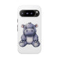 Cute Hippo Phone Case, Unique Tough Cases, Animal Lover Gift, Cute Animal Design, Baby Animal Phone Accessory
