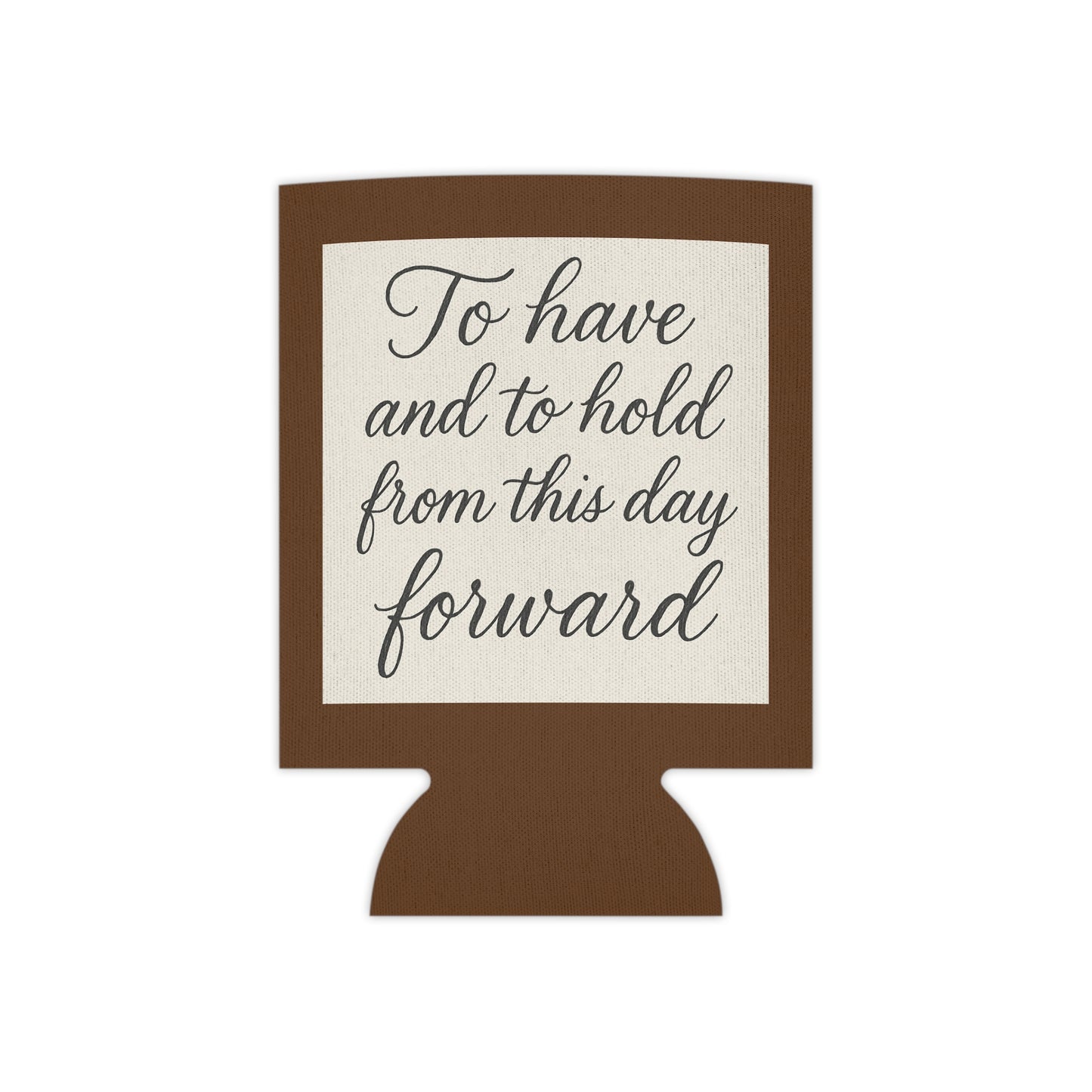 Rustic Wedding Can Cooler | Bridal Shower Favor, Cozies for Guests, Unique Gift, Toast to Love, Engagement Party Keepsake