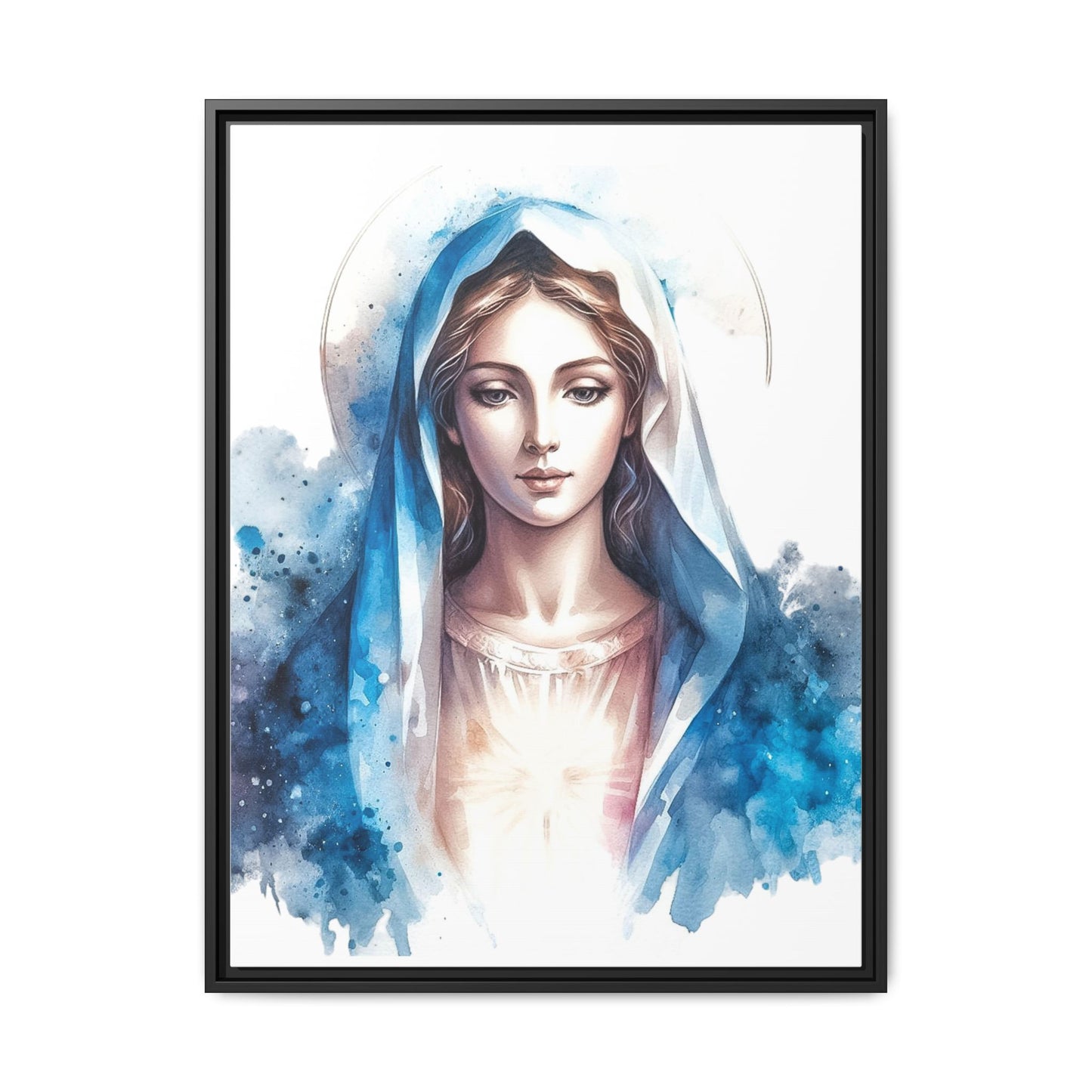 Framed Canvas Art Print, Spiritual Decor, Religious Artwork, Wall Decor, Gift for Faith, Elegant Home Decoration