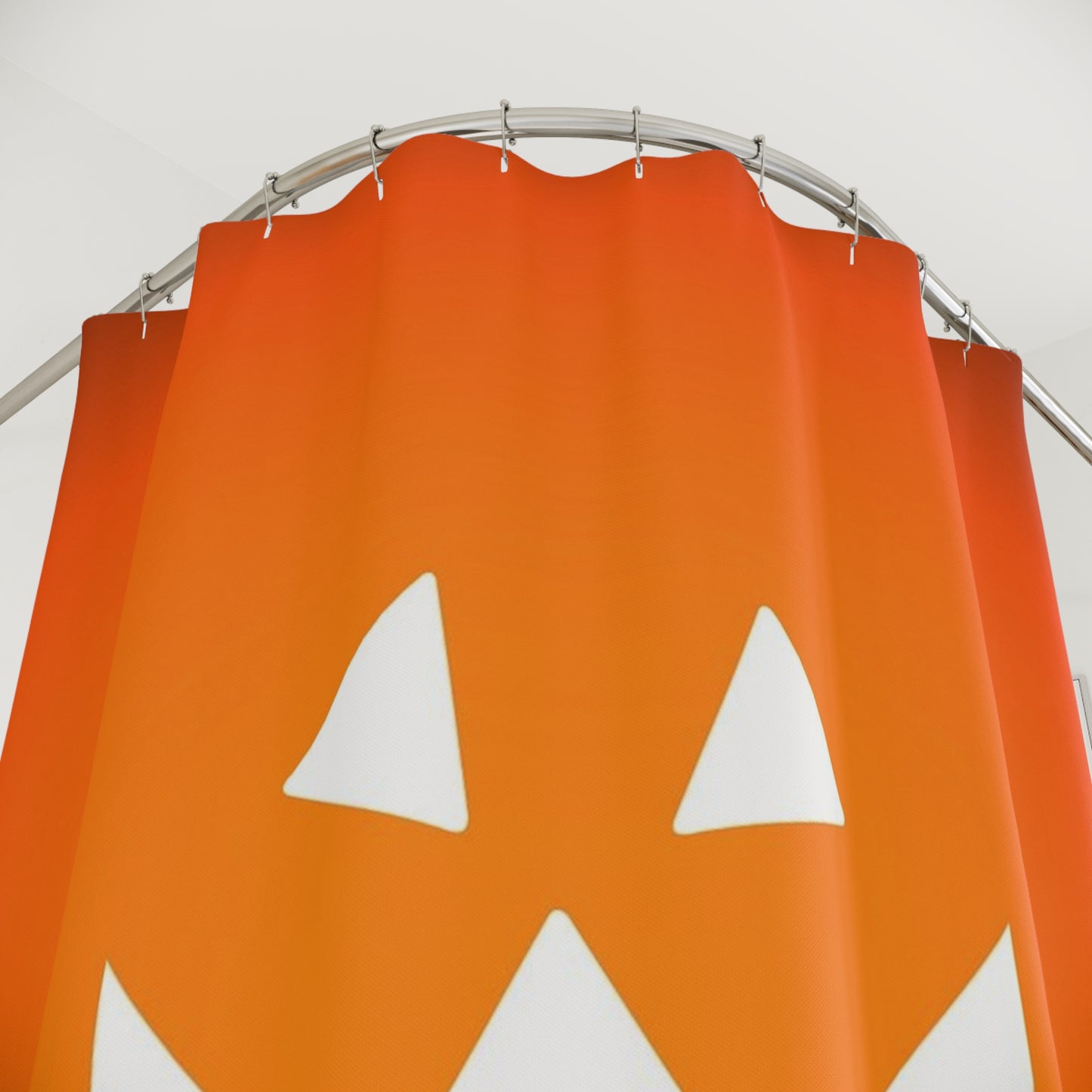 Halloween Pumpkin Shower Curtains | Festive Bathroom Decor, Jack-O'-Lantern Design, Fall Home Accents, Spooky Holiday Decor, [...]