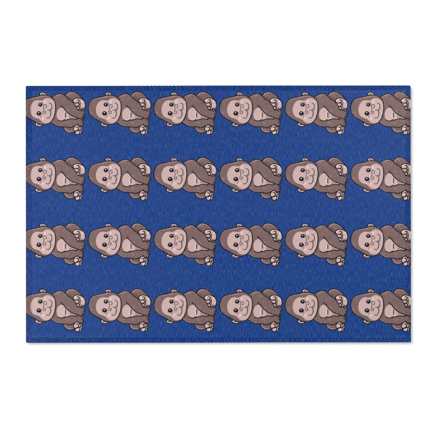 Cute Cartoon Monkey Area Rug, Fun Kid's Room Decor