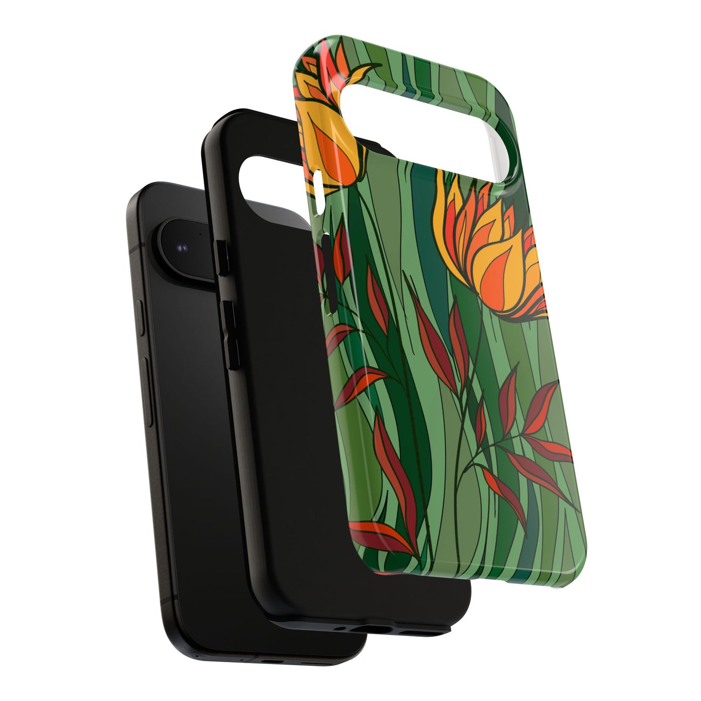 Vibrant Floral Phone Case, Nature-Inspired Tough Case, Eco-Friendly Cover, Unique Gift for Nature Lovers, Spring Decor