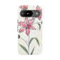 Floral Phone Case with Elegant Pink Lilies, Cute Floral Accessories, Phone Protection, Gift for Her, Stylish Cell Phone Cover