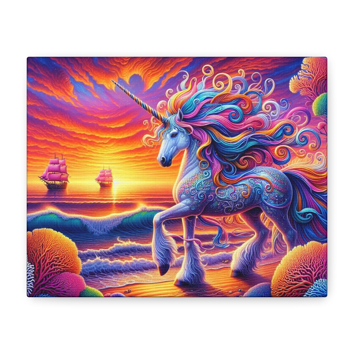 Matte Canvas, Stretched, 1.25"  Unicorn