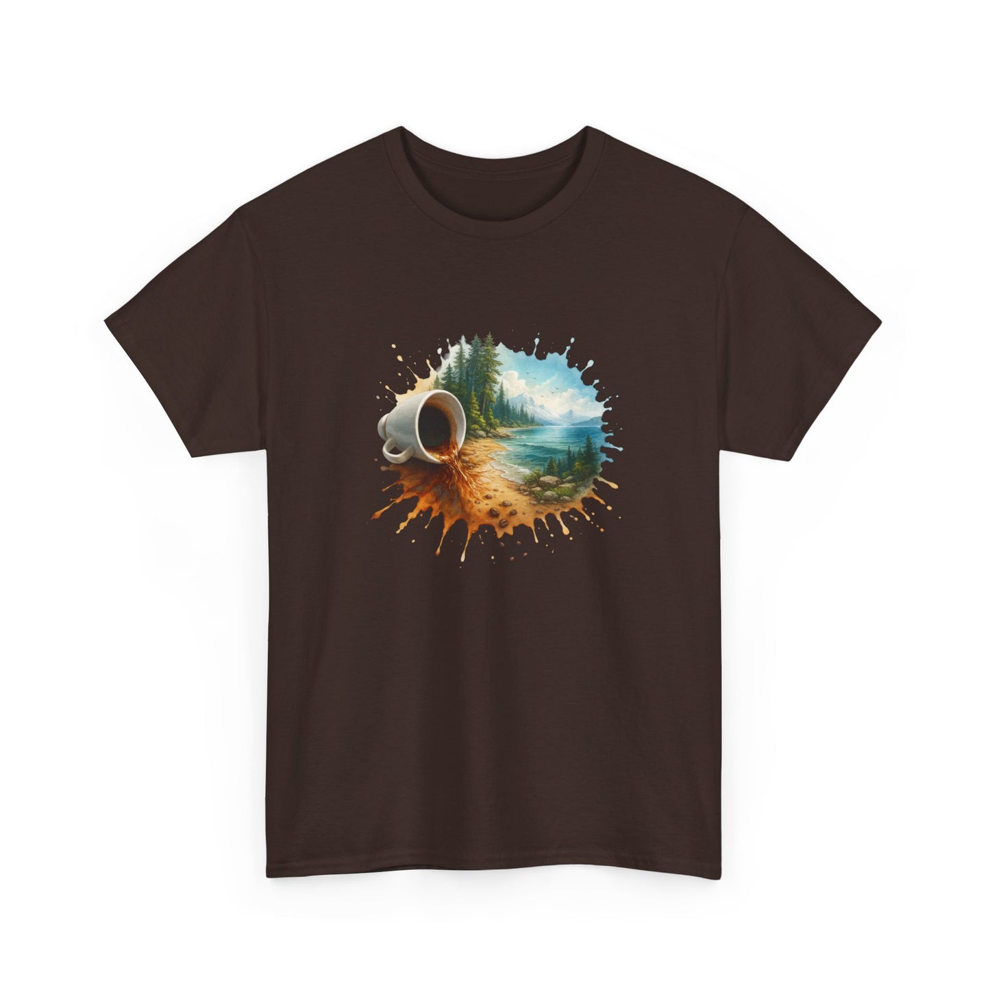 Nature-Inspired Unisex Heavy Cotton Tee, Casual Outfit, Gift for Nature Lovers, Camping Apparel, Outdoor Adventure Shirt