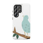 Birdsong Phone Case — Cute Blue Bird on Branch Protective Case