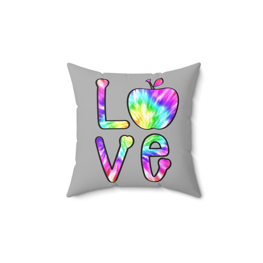 Colorful Love Tie-Dye Pillow, Decorative Pillow, Home Decor, Gift for Her, Boho Pillows, Couch Cushion