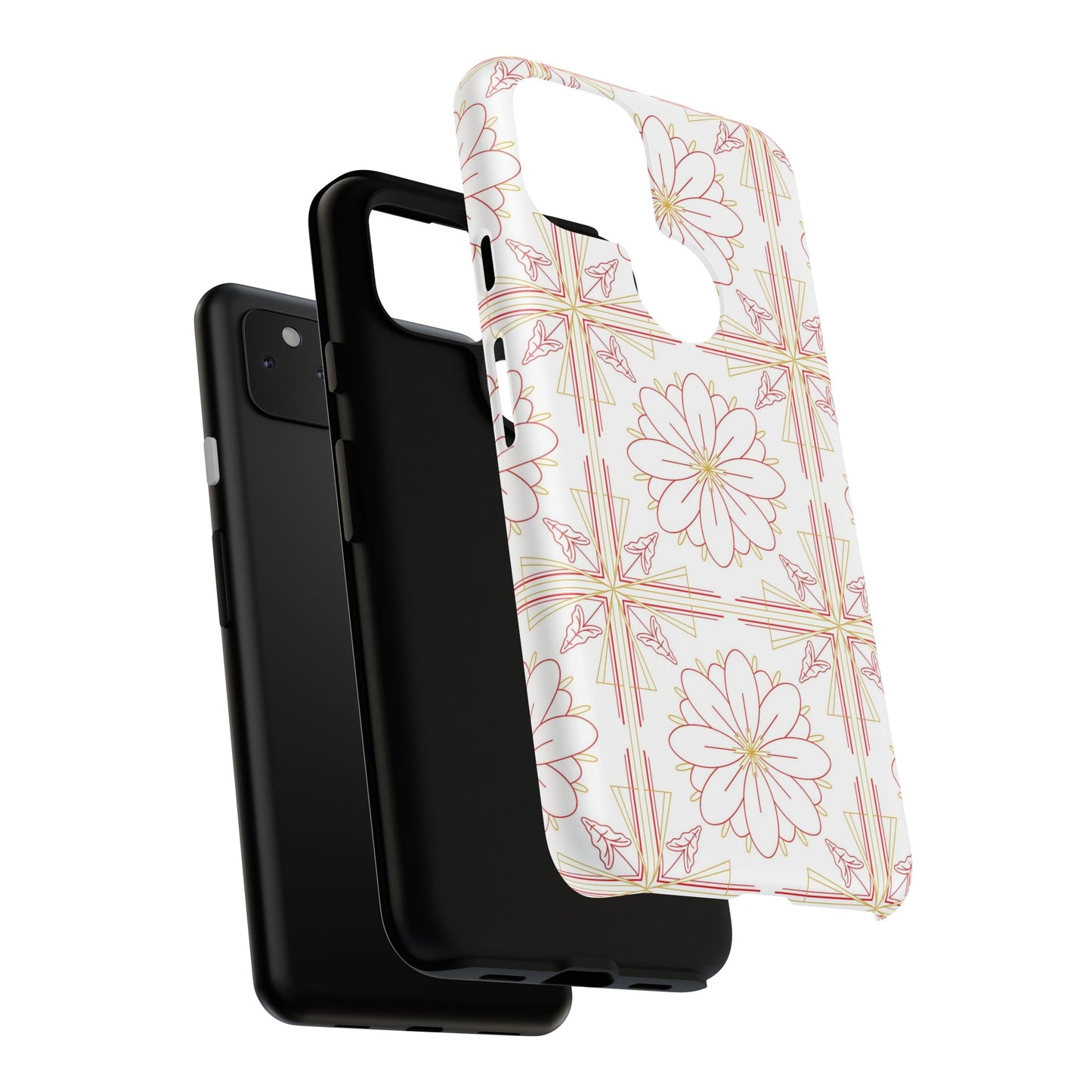 Floral Pattern Phone Case - Stylish Tough Case, Flower Design, Cute Mobile Cover, Phone Accessory, Gift for Her, Spring Style