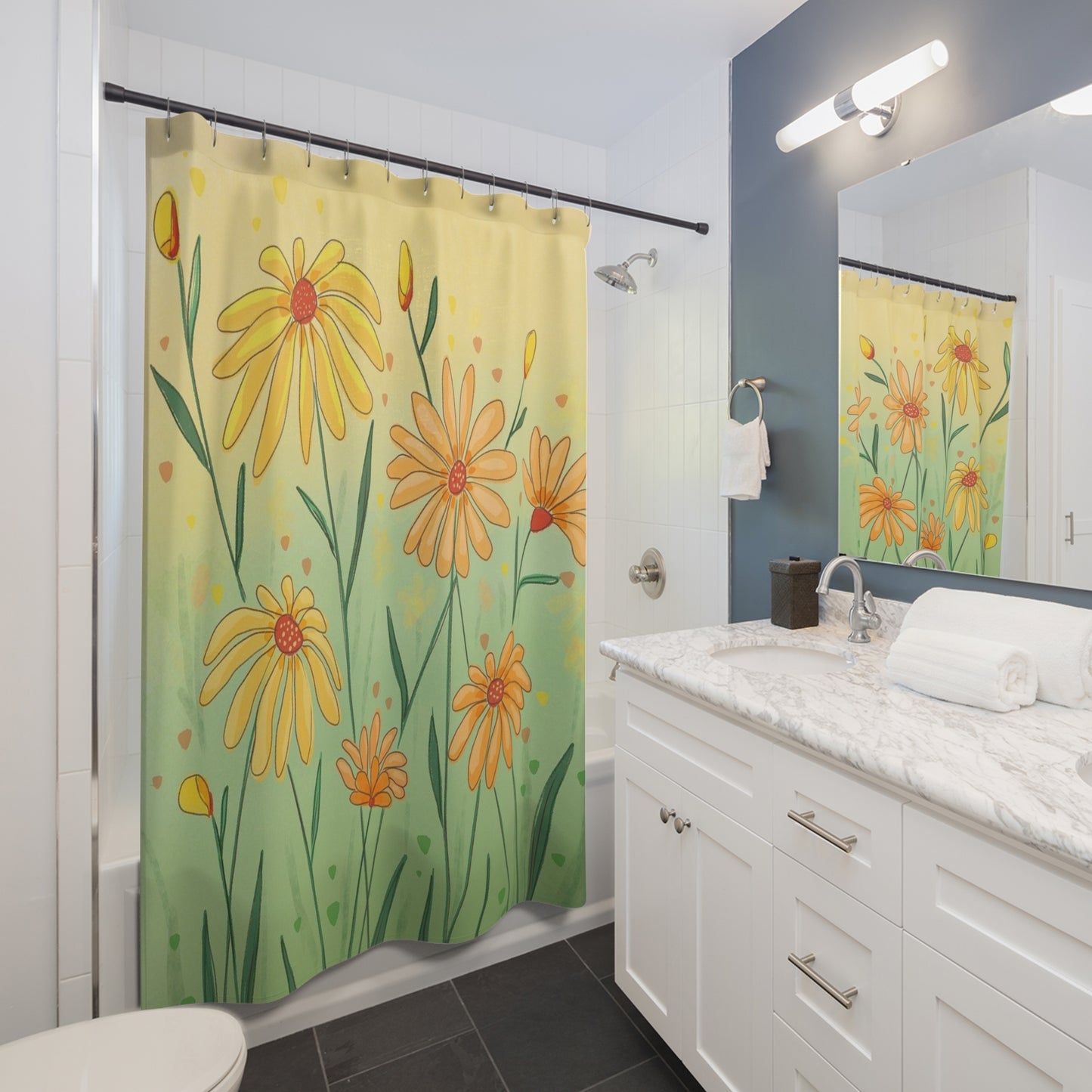 Cheerful Floral Shower Curtains | Bright Bathroom Decor | Spring Vibes, Gifts for Home, Boho Shower Decor, Bathroom Accessories, [...]