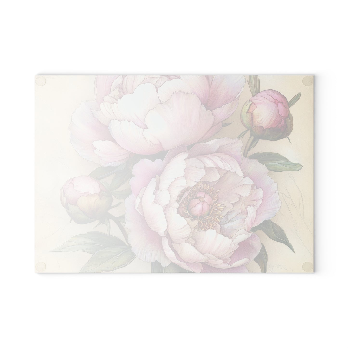 Floral Glass Cutting Board, Elegant Kitchen Décor, Gift for Home Cooks, Spring Decor, Mother's Day, Birthday Present, Artful Cooking