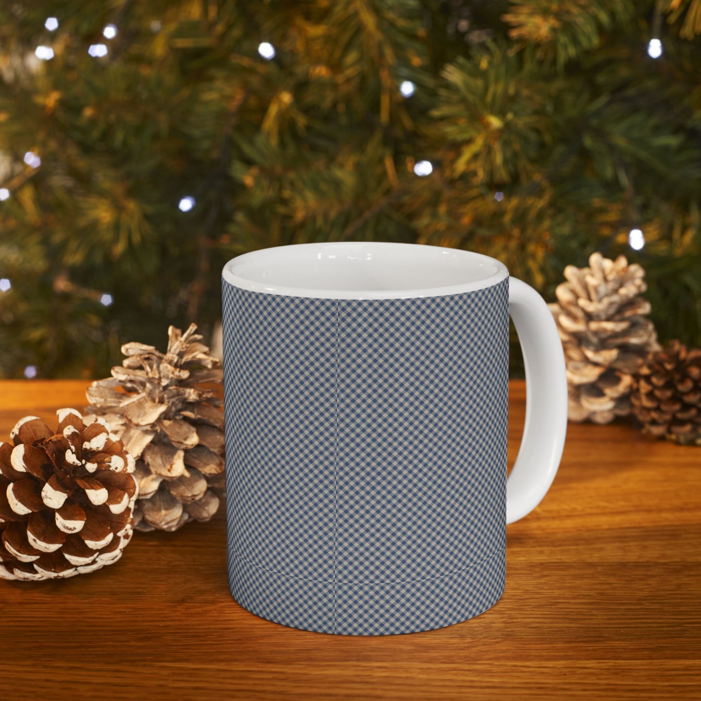 Stylish Checkered Ceramic Mug - Modern Coffee Cup, Daily Use, Gift for Him/Her, Home Decor, Birthday/Housewarming