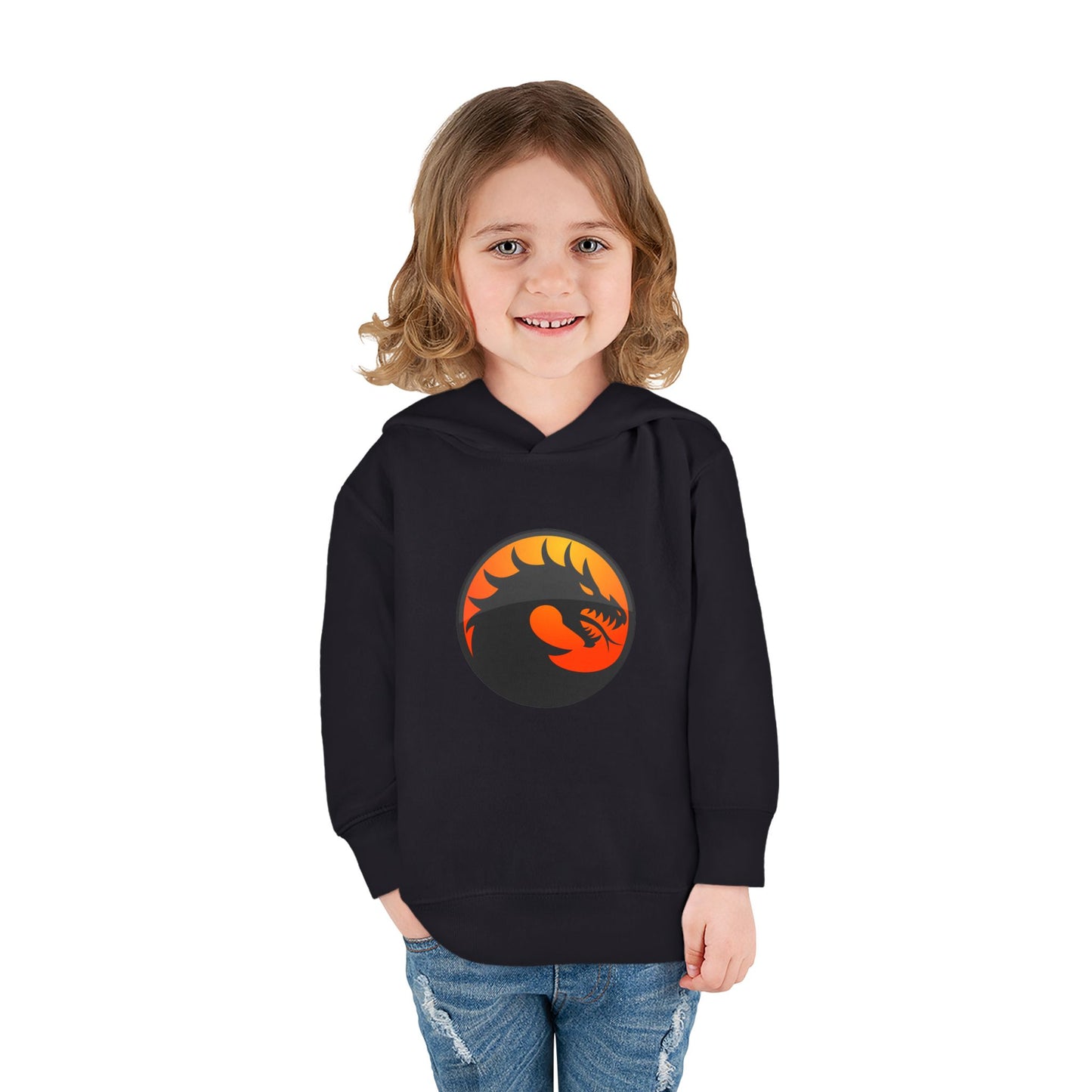Toddler Fleece Hoodie with Dragon Design, Cozy Kids Pullover, Perfect for Playtime, Birthday Gift, Halloween Costume, Dragon Lover Apparel