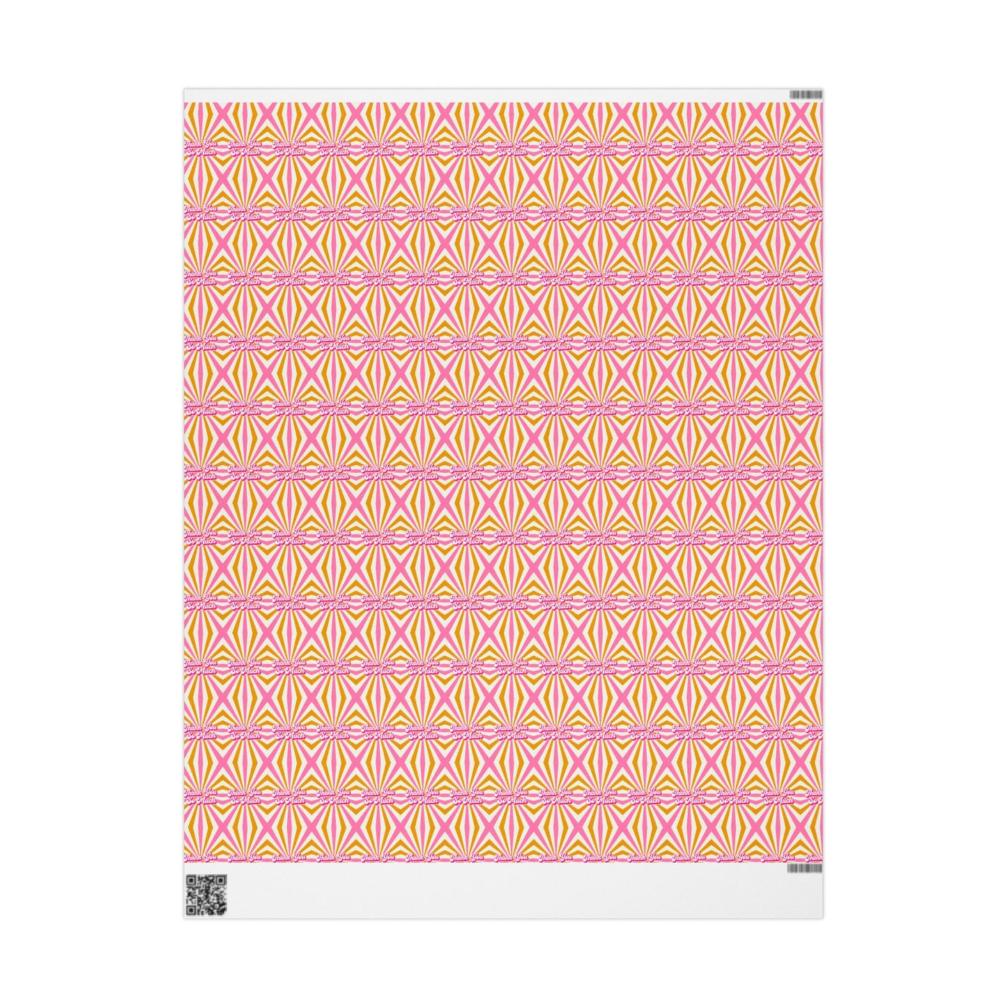 Retro Swirl "Thank You" Wrapping Paper