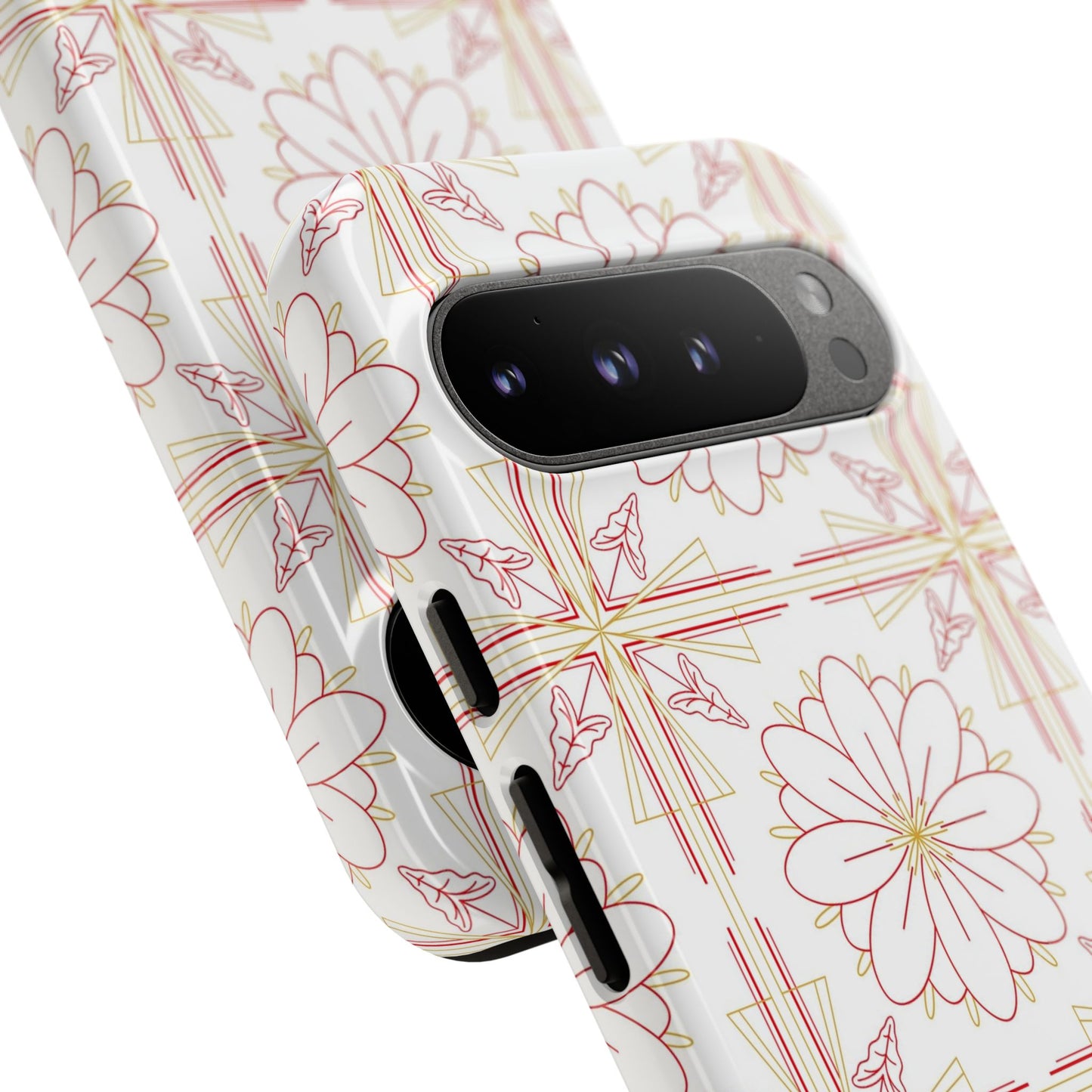 Floral Pattern Phone Case - Stylish Tough Case, Flower Design, Cute Mobile Cover, Phone Accessory, Gift for Her, Spring Style