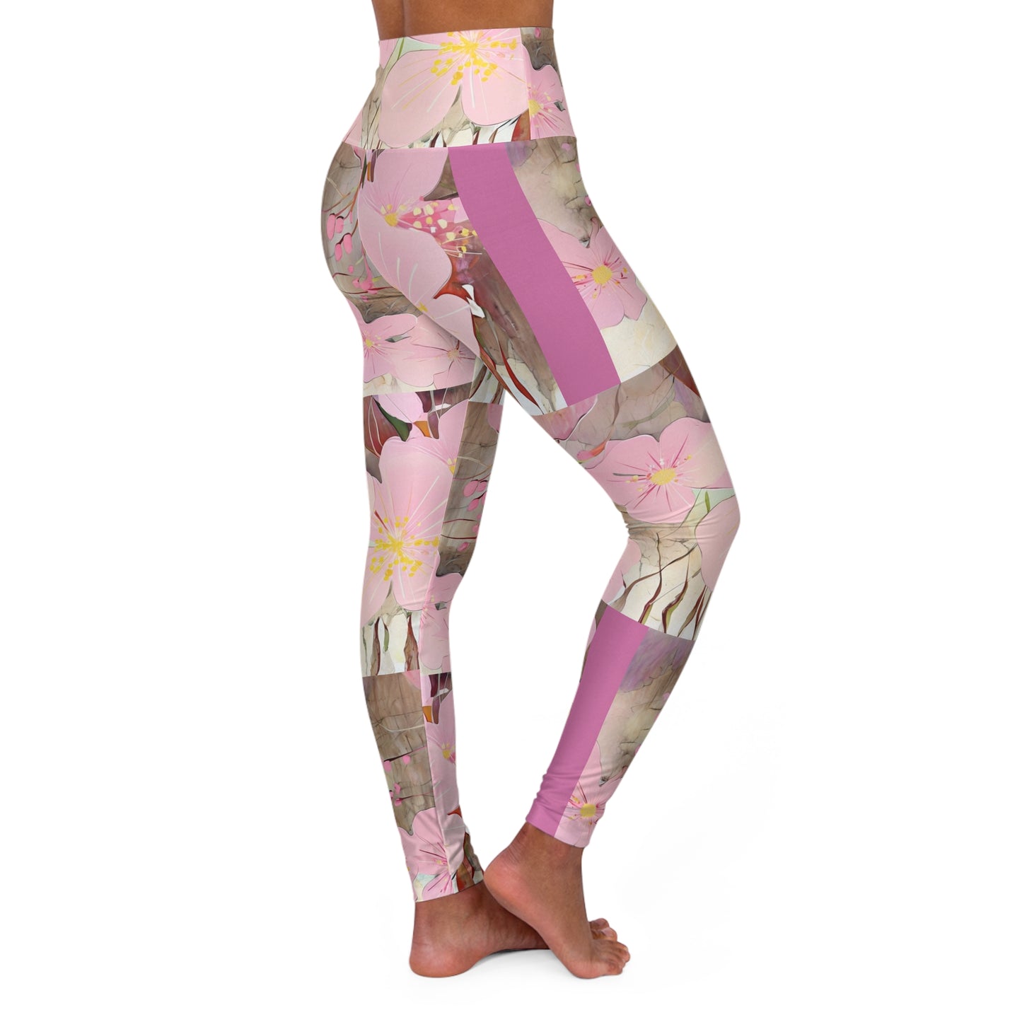 Floral High Waisted Yoga Leggings Perfect for Workouts