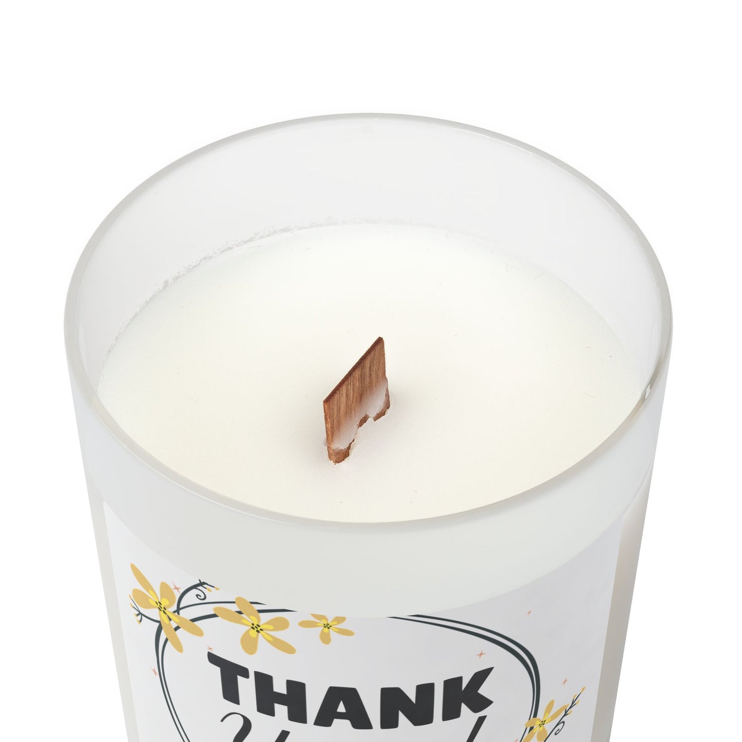Frosted Glass Candle, 11oz