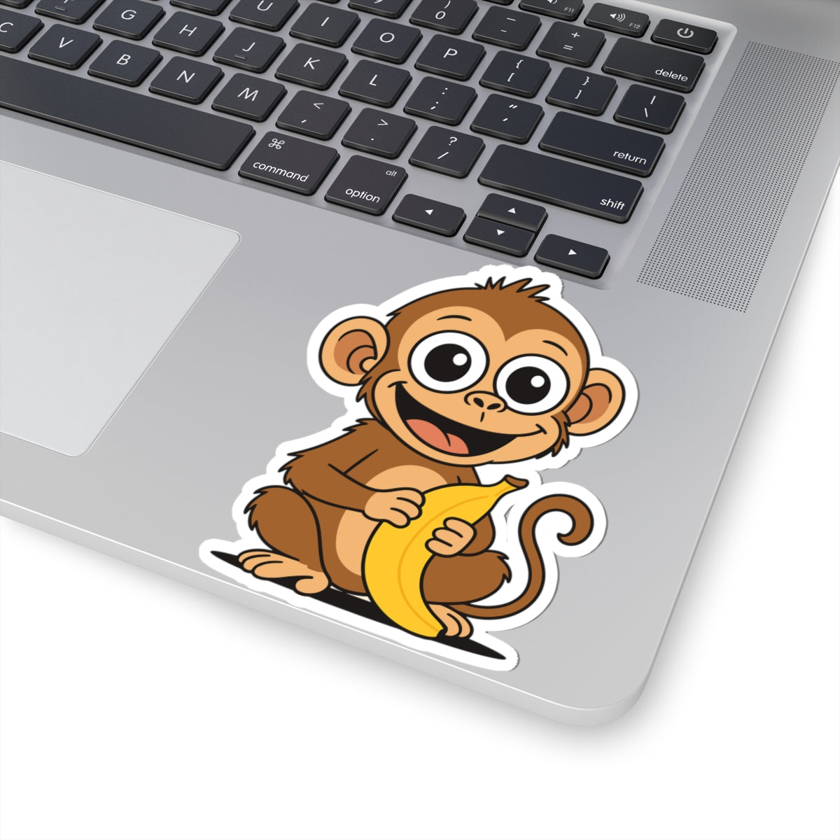 Cute Monkey Banana Kiss-Cut Stickers for Kids & Adults