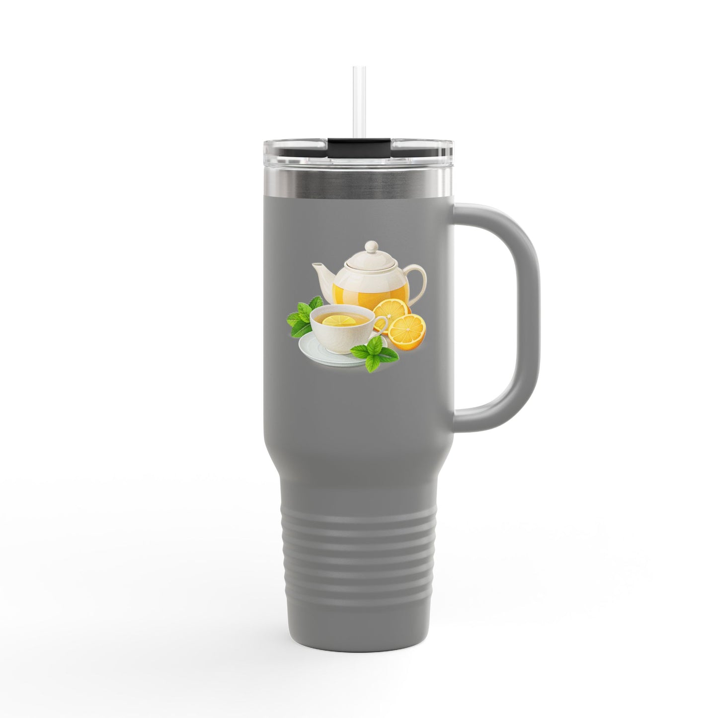 Lemonade Insulated Travel Mug, Perfect for Hot Drinks, Summer Picnics, Outdoor Adventures, Gifts for Tea Lovers, 40oz