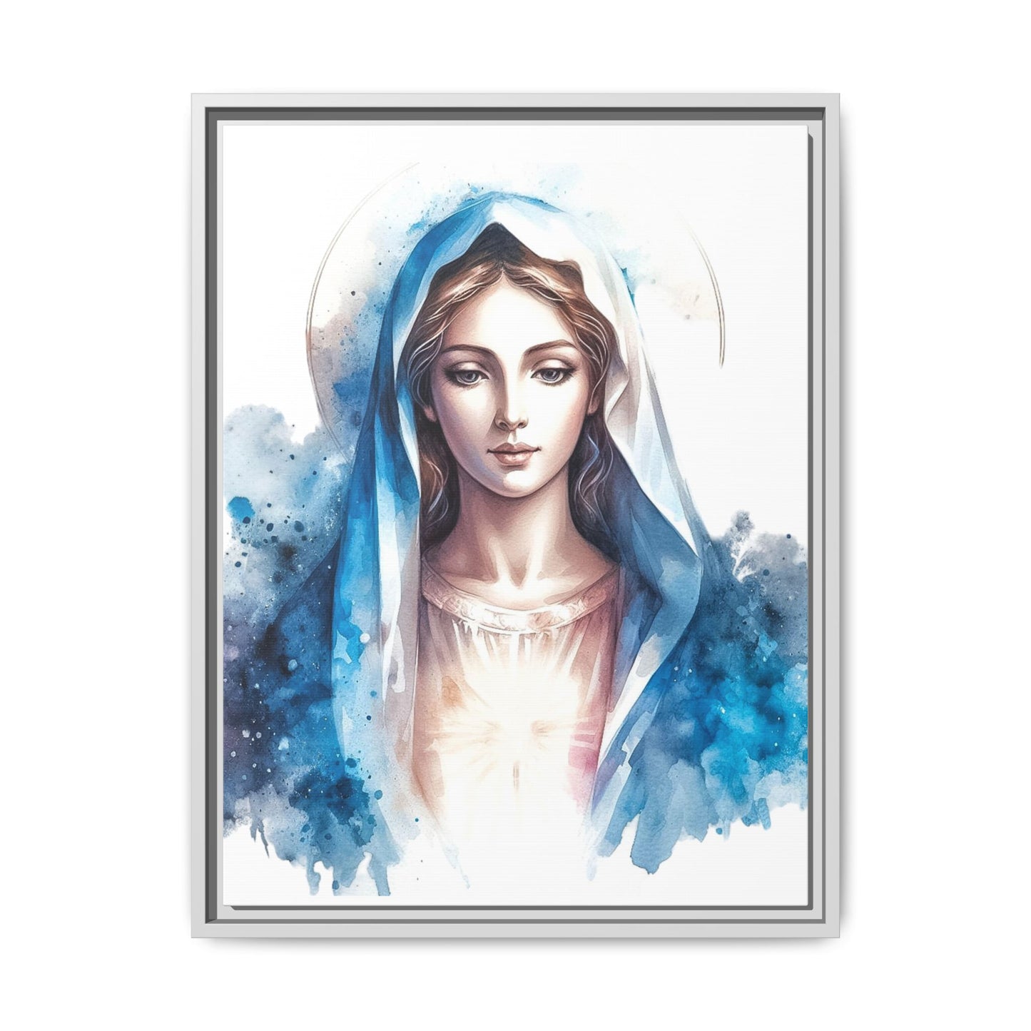 Framed Canvas Art Print, Spiritual Decor, Religious Artwork, Wall Decor, Gift for Faith, Elegant Home Decoration