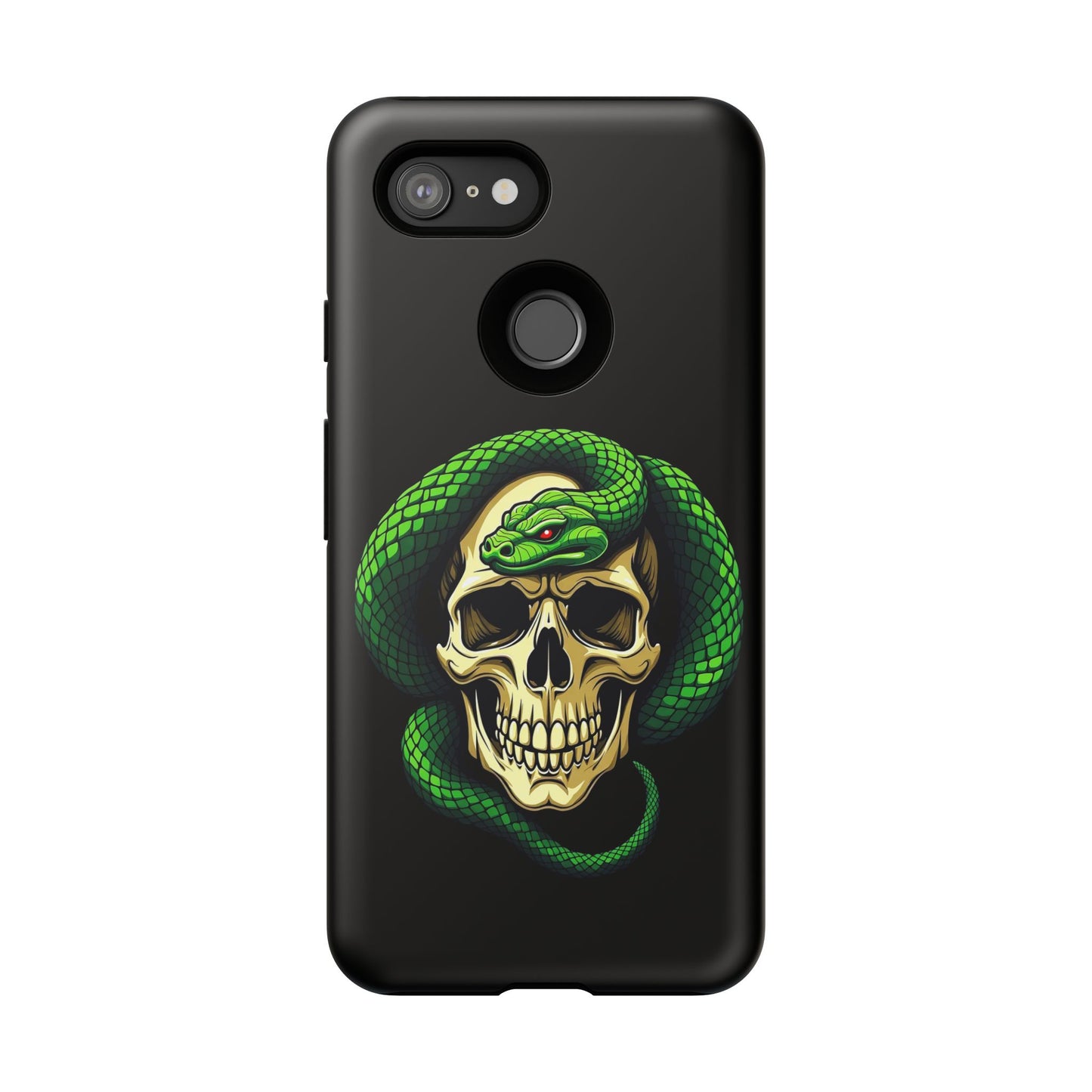 Skull & Snake Phone Case | Tough Cases, Protective Cover, Edgy Phone Accessories, Gothic Gift, Halloween Decor