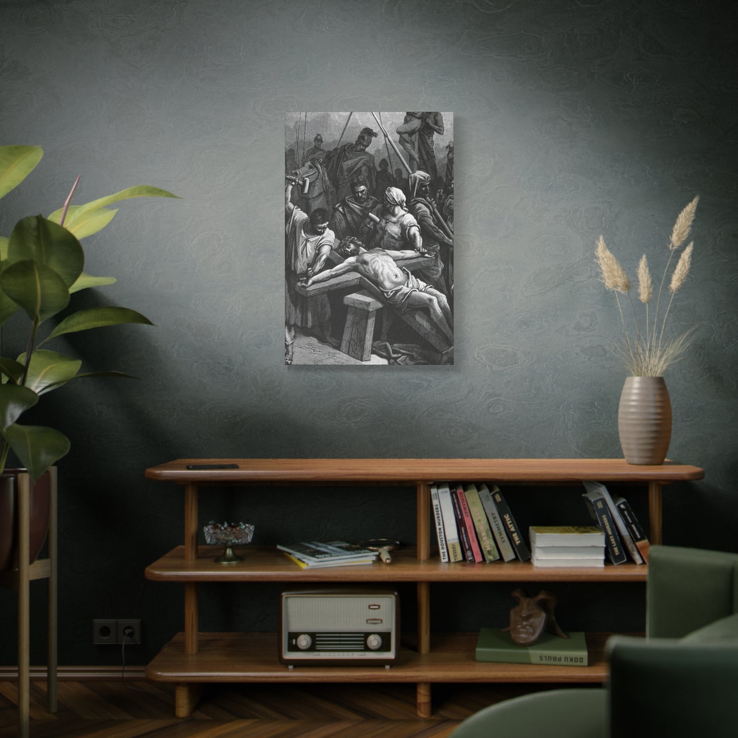 Crucifixion Art Matte Canvas Print – Stretched Religious Wall Decor