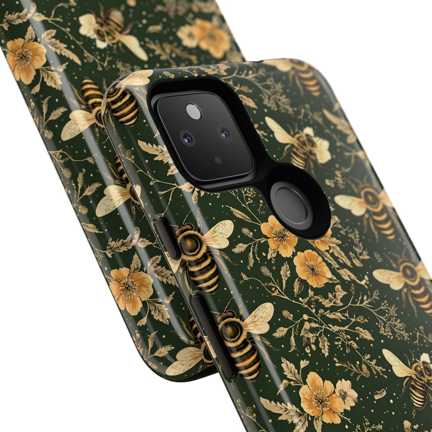 Nature-Inspired Phone Case, Tough Cases for Nature Lovers, Floral Bee Design, Eco-Friendly Gift, Summer Vibes, Trendy Phone Accessory,