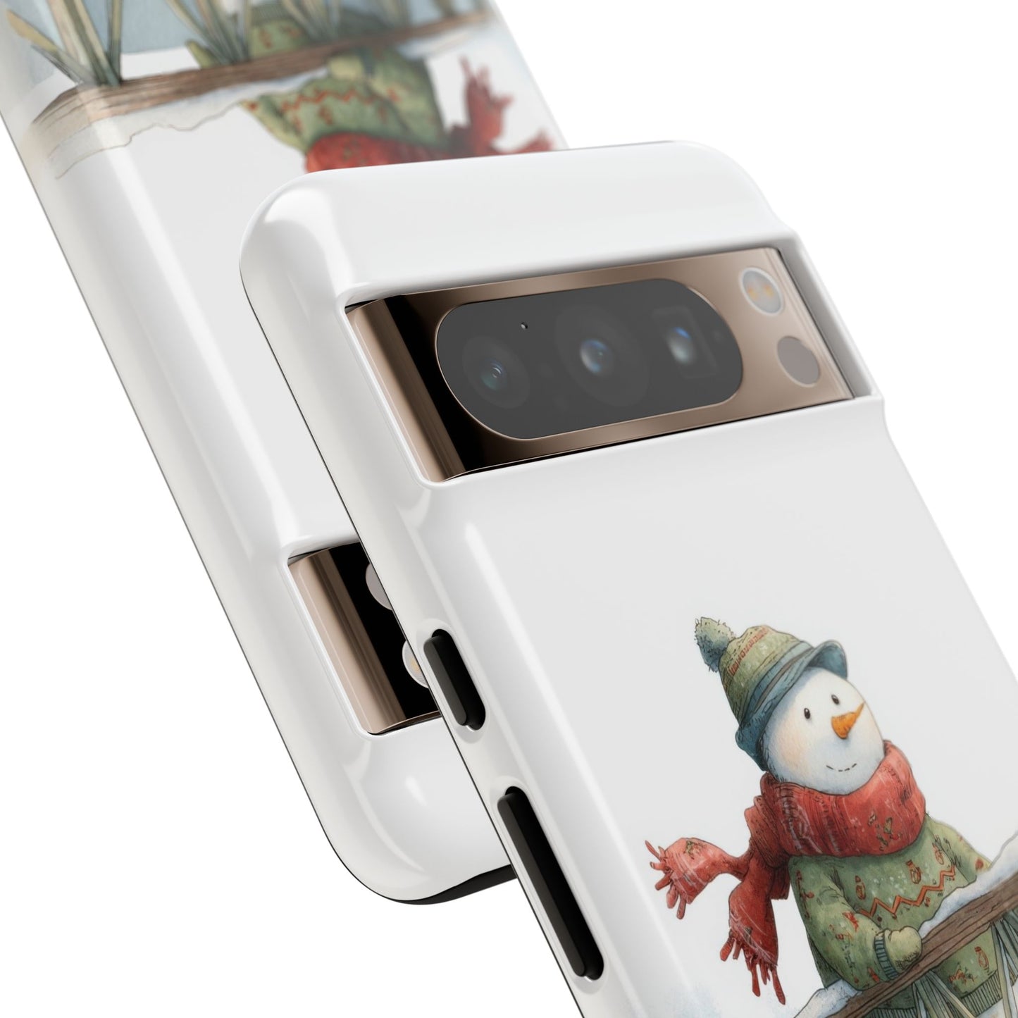 Snowman Phone Case – Winter Holiday Gift, Cute Snowman Design, Winter Accessories, Protective Phone Case, Unique Christmas Present