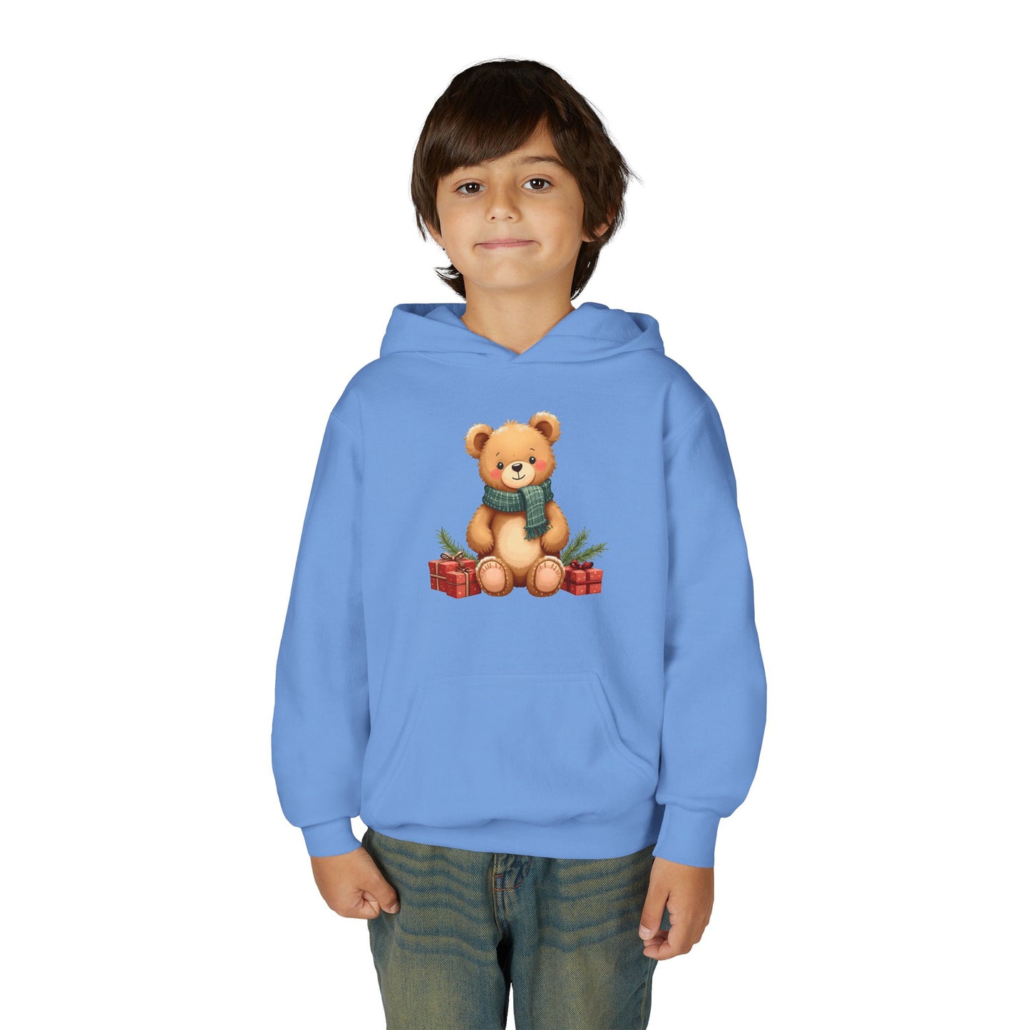 Kids Holiday Teddy Bear Hoodie – Cute Christmas Gift Sweatshirt