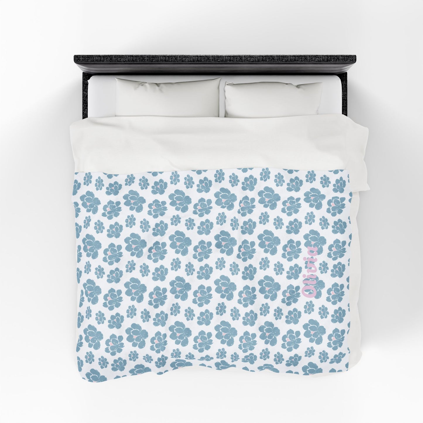 Cozy Velveteen Plush Blanket - Name - Olivia
