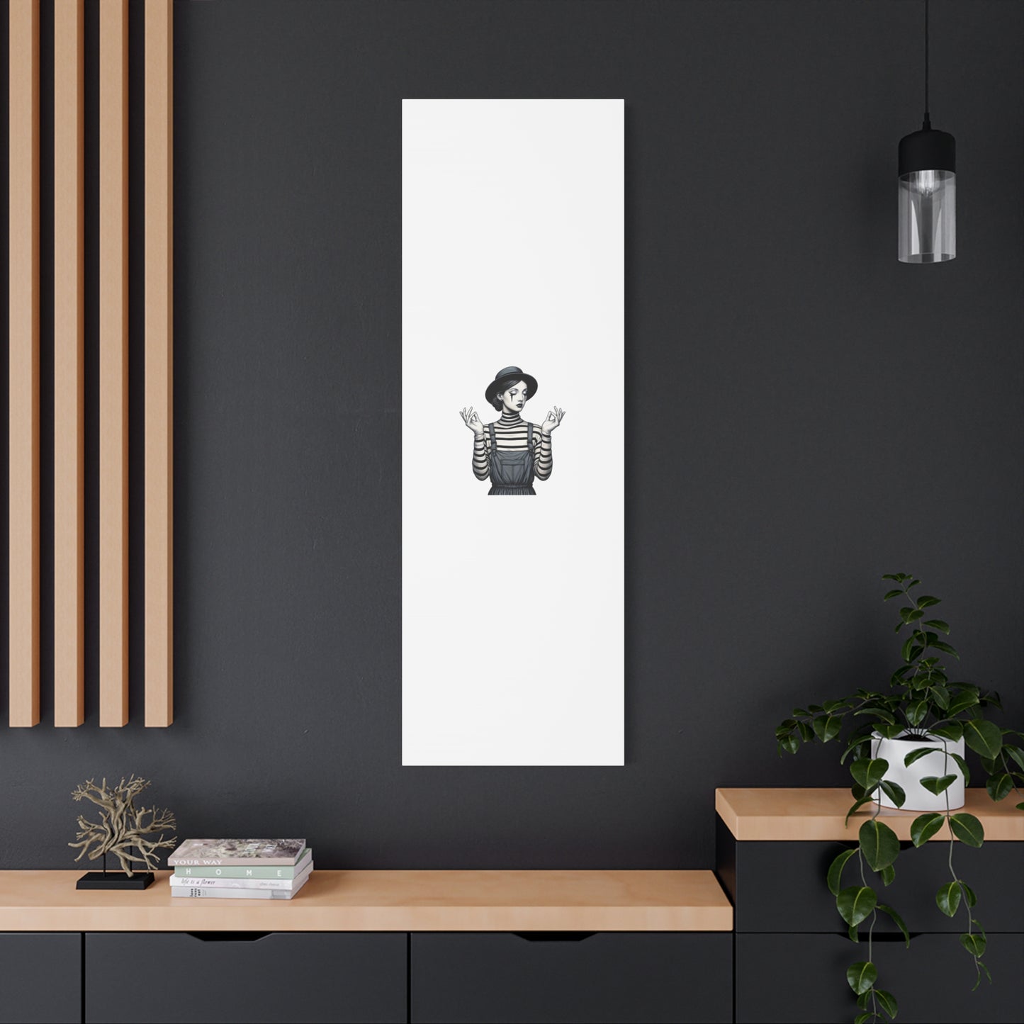 Meditative Striped Canvas Wall Art | Modern Boho Decor, Gift for Art Lovers, Minimalist Home Accent, Gallery Wall Art