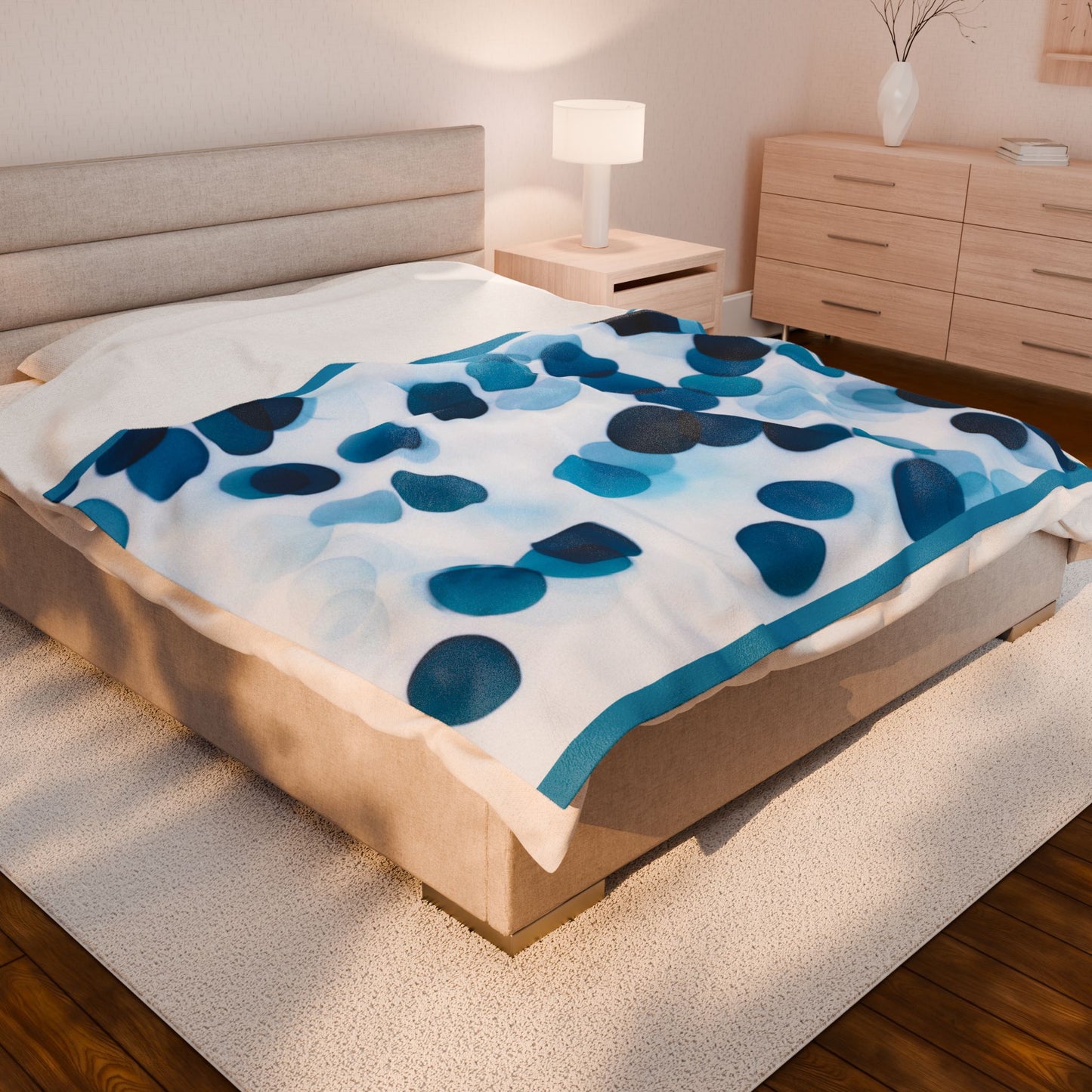 Cozy Velveteen Plush Blanket | Soft Throw for Home, Decorative Comforter, Gift for Anniversary, Winter Luxe Decor, Bedding Accessory