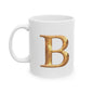 Elegant Gold Letter Mug | Personalized Coffee Cup, Letter B