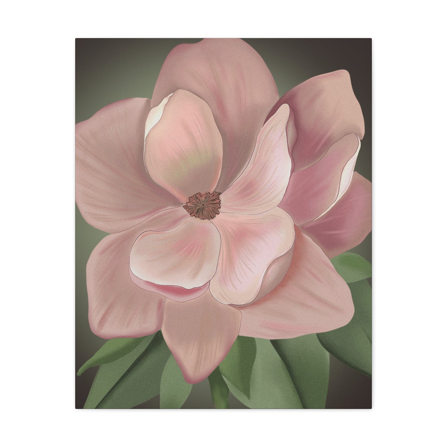 Matte Canvas, Stretched, 1.25" Pink Flowers