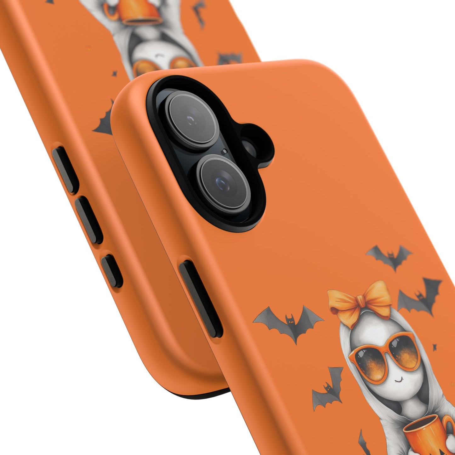 Halloween Ghost Phone Case, Cute Cat Ghost Case, Autumn Phone Cover, Spooky Season Gift, Trick or Treat Case