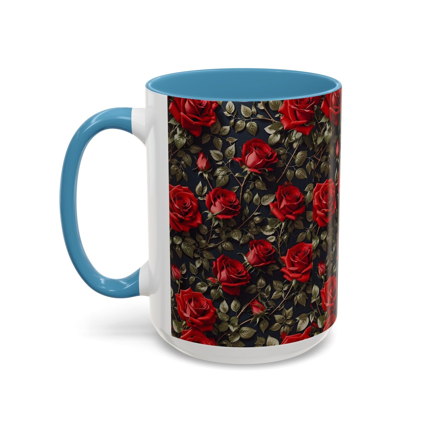 Elegant Floral Accent Coffee Mug - Black Rose Design, Gift for Her, Home Decor, Coffee Lovers, Mother's Day, Birthday