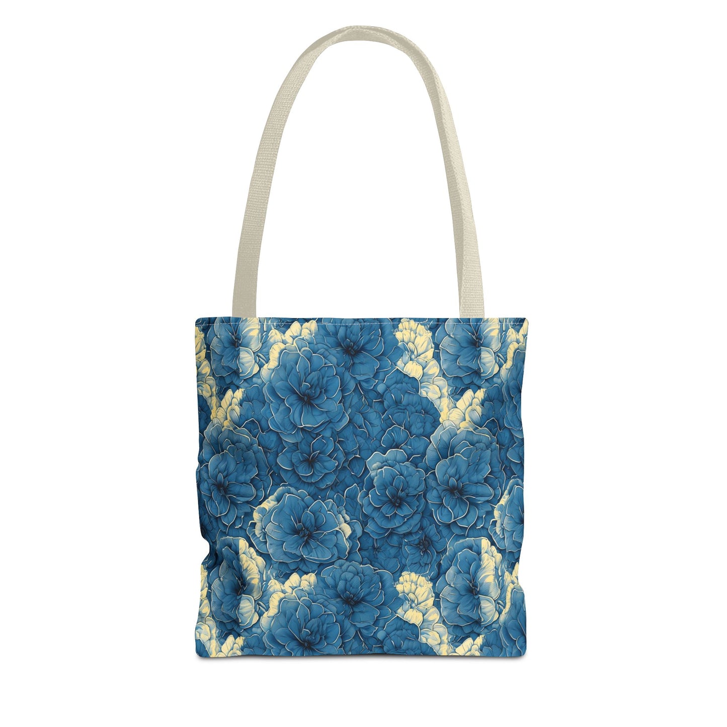 Floral Blue Peony Tote
