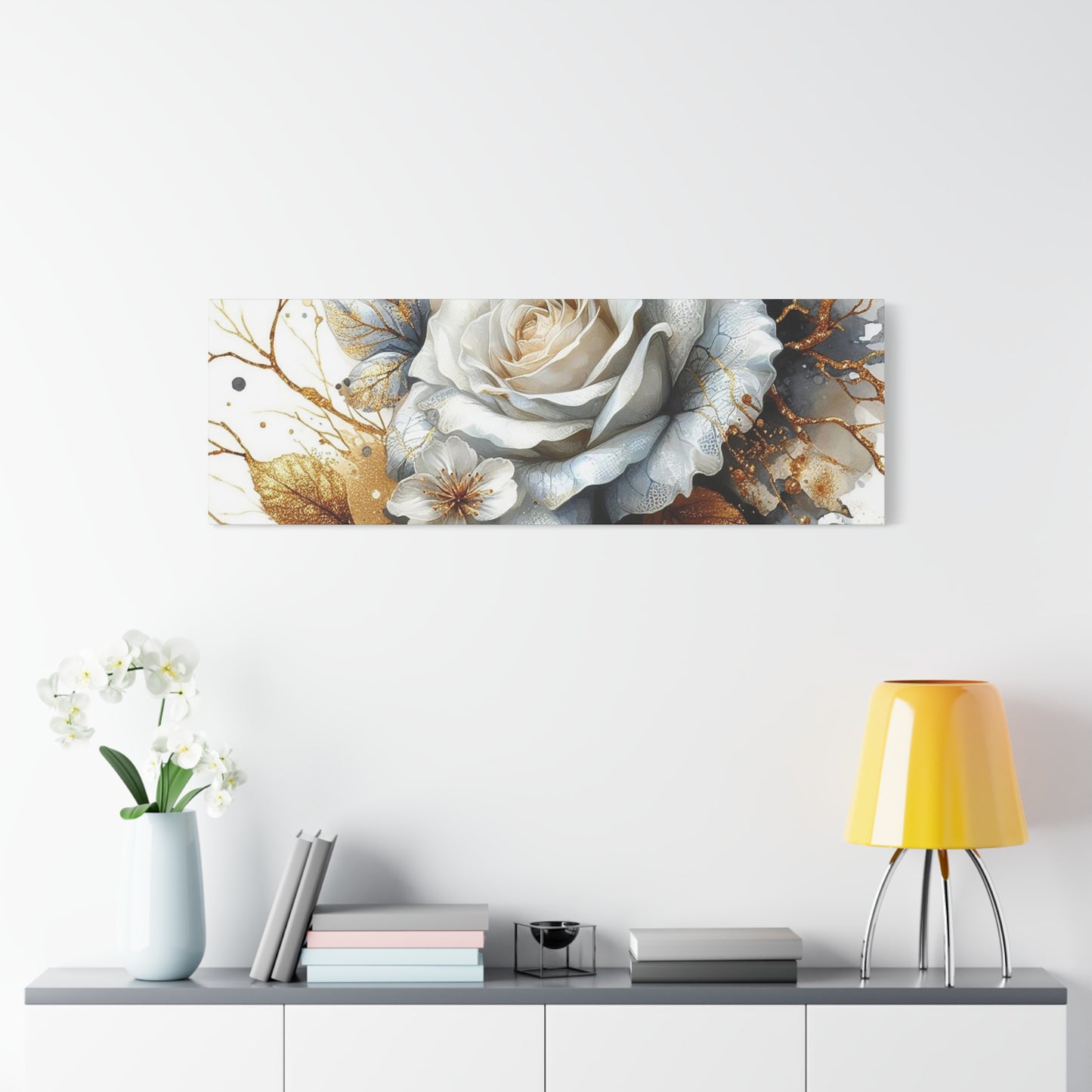 Matte Canvas, Stretched, 1.25" - Gold and Black