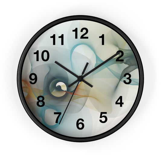 Abstract Smoke Wall Clock | Modern Home Decor, Artistic Timepiece, Gift for Her, Unique Office Clock, Housewarming Decoration