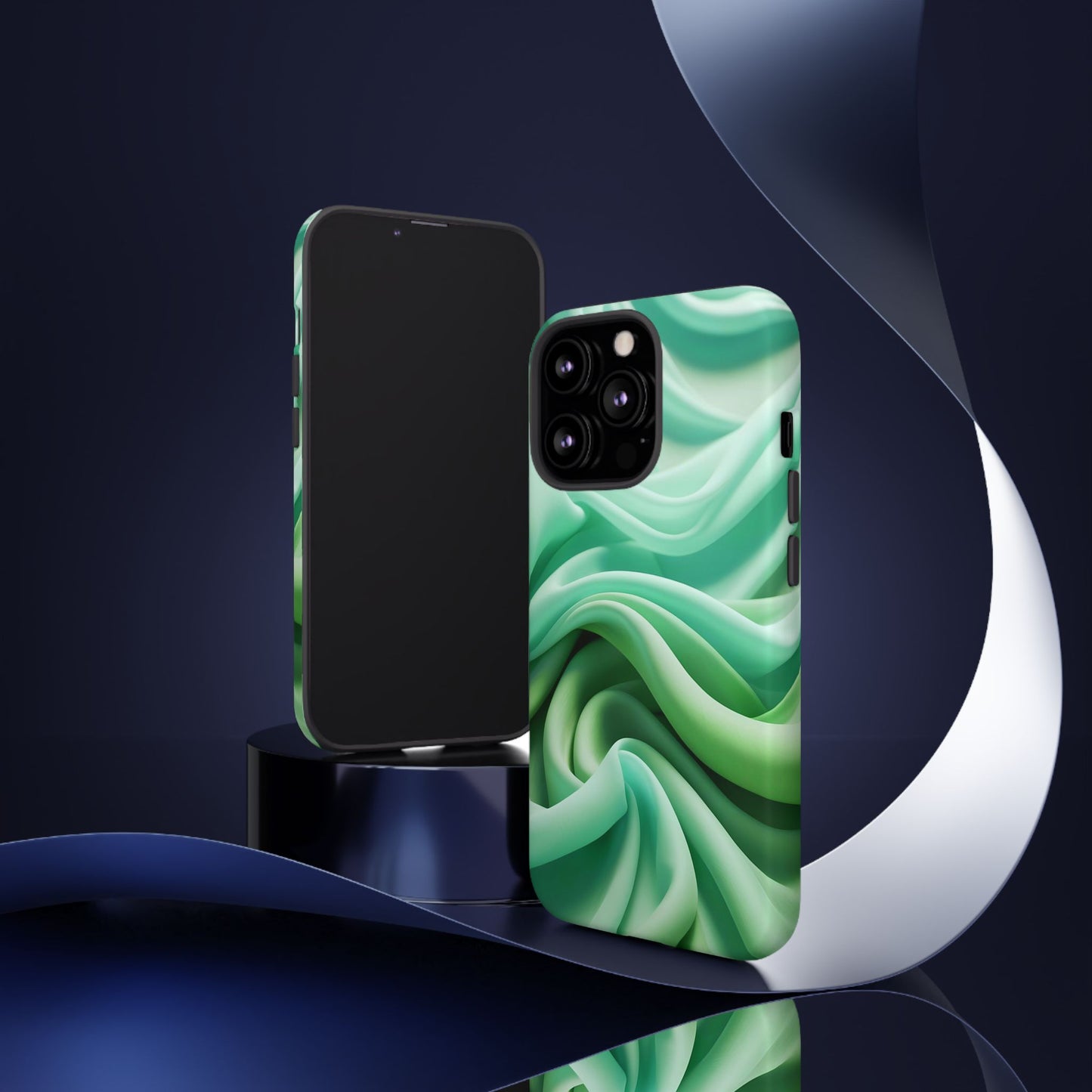 Stylish Phone Case, Tough Case, Green Abstract Design, Cell Phone Cover, Unique Gift, Trendy Accessory