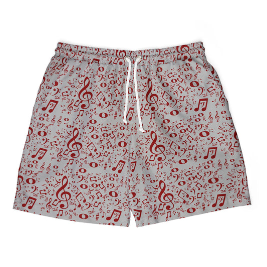 Musical Notes Unisex Swim Shorts, Beachwear, Summer Fun, Music Lover Gift, Pool Party, Vacation Essentials