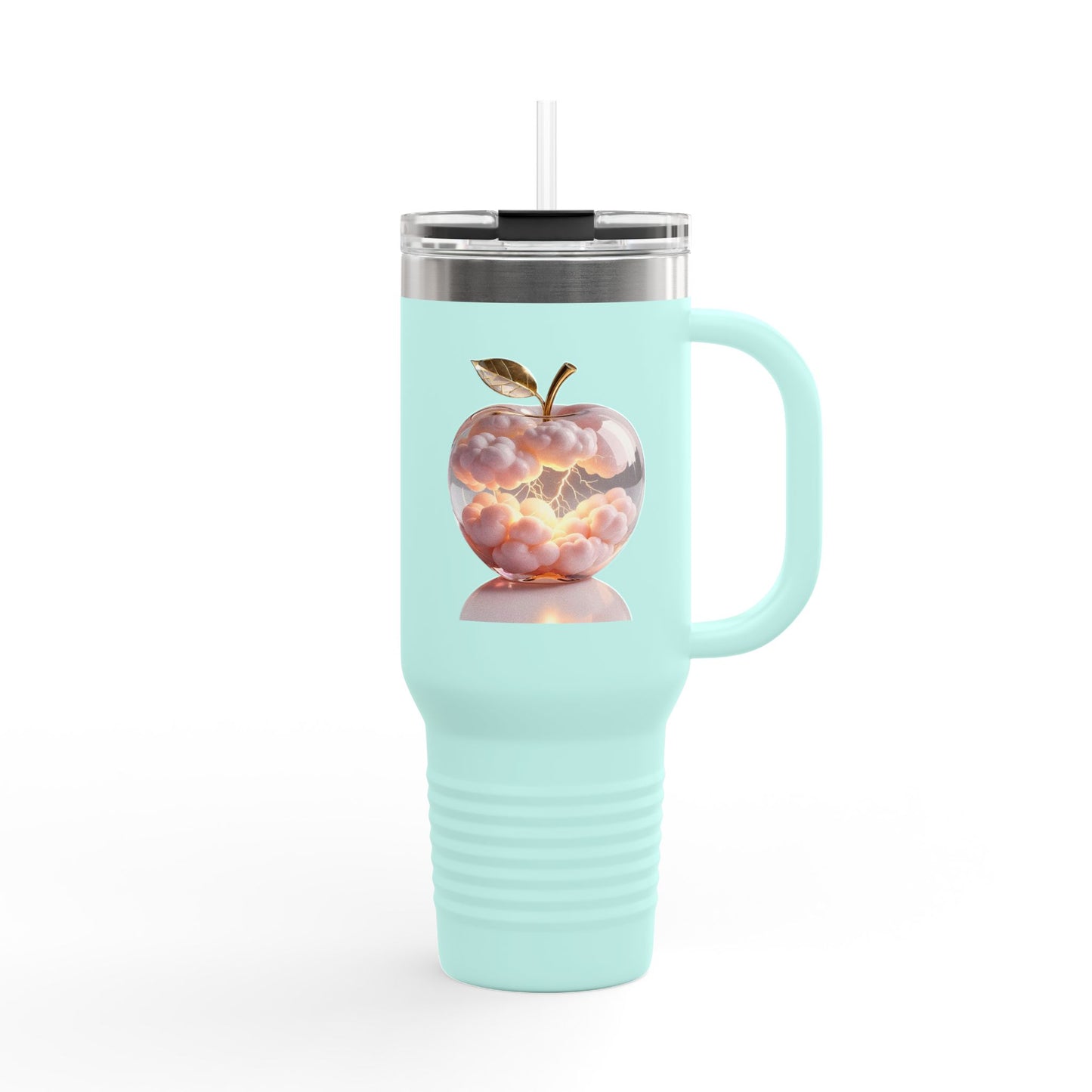 Insulated Travel Mug with Stylish Fruit Design, Customizable Travel Cup, Ideal for Gifts, Hot Cold Drinks, Coffee Lover's Companion