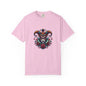 Vibrant Unisex Garment-Dyed T-shirt Featuring Colorful Jester Design, Festival Fashion