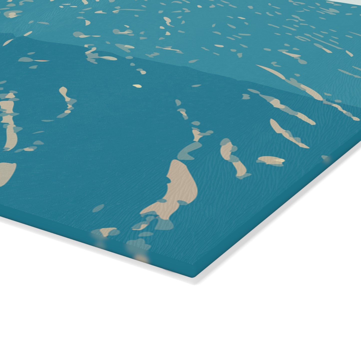 Aqua Wave Glass Cutting Board | Kitchen Decor, Unique Gift, Cooking Accessory, Home Chef Essentials, Wedding Registry