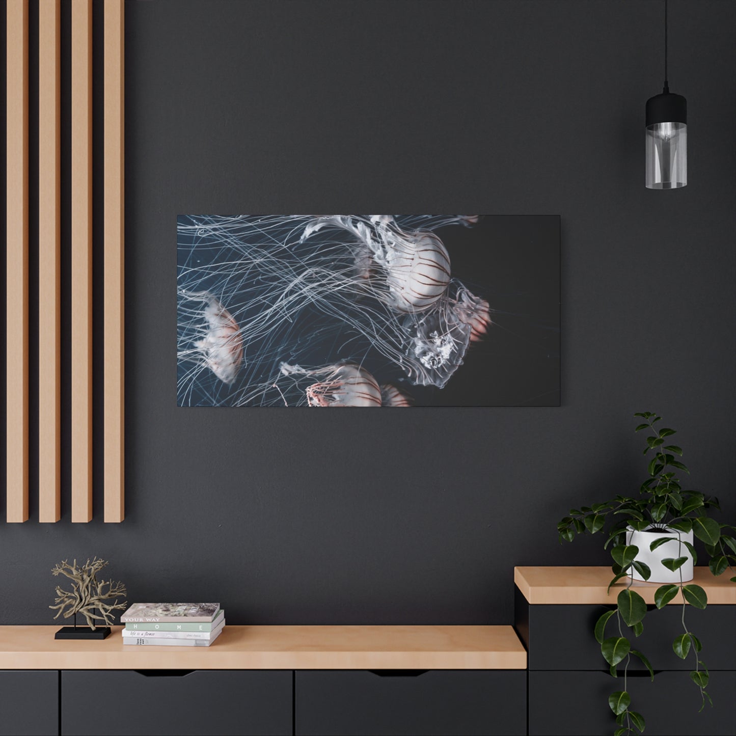 Jellyfish Swarm Matte Stretched Canvas
