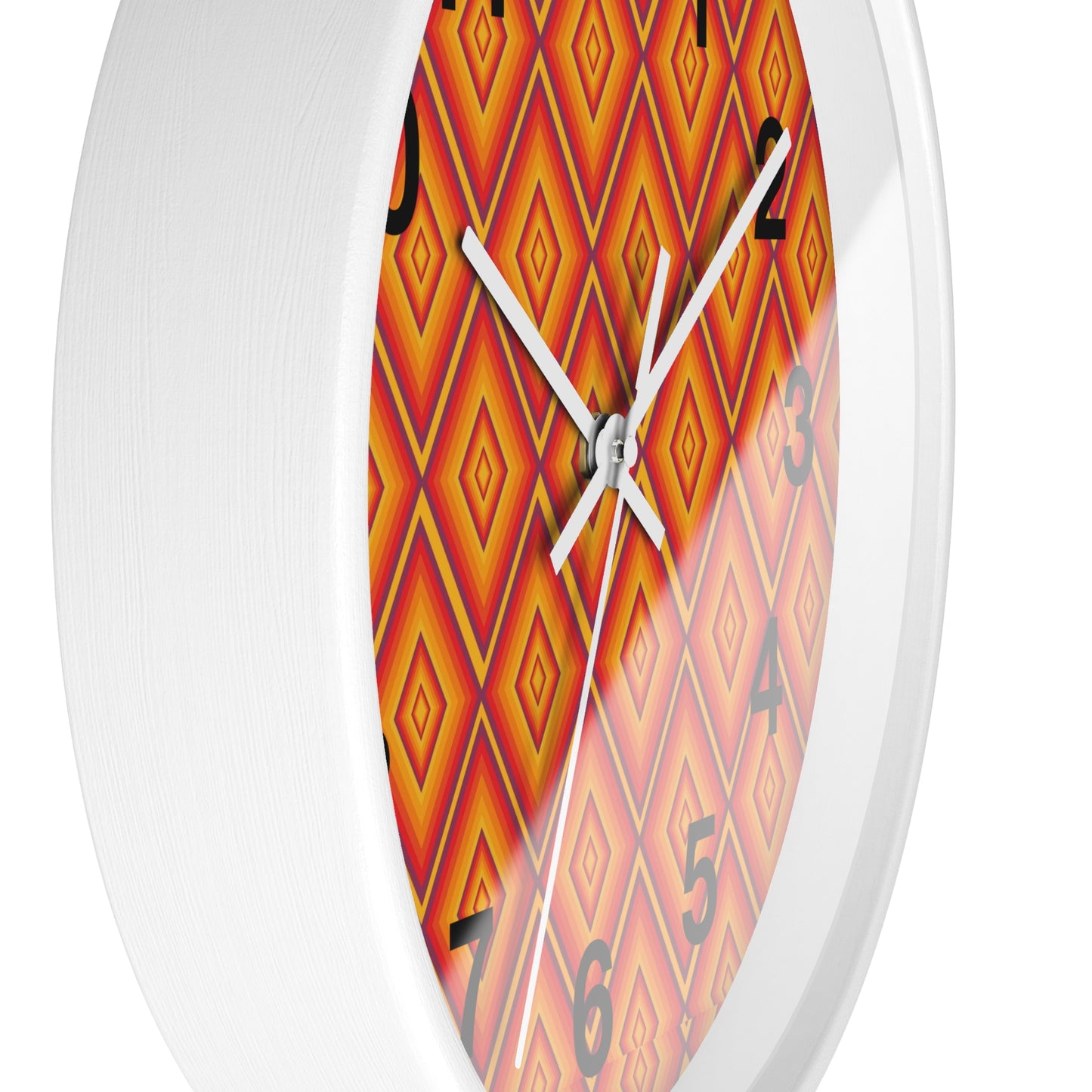 Retro Geometric Wall Clock, Vibrant Home Decor Clock, Modern Wall Art for Living Room, Unique Gift for Housewarming, Kid's Room