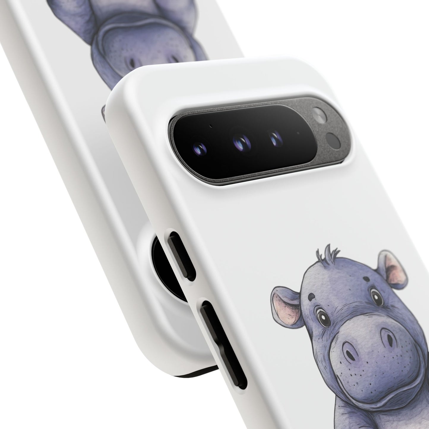 Cute Hippo Phone Case, Unique Tough Cases, Animal Lover Gift, Cute Animal Design, Baby Animal Phone Accessory