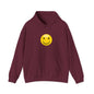 Smiley Face Hooded Sweatshirt, Cozy Unisex Hoodie, Casual Wear, Gift for Friends, Cheerful Apparel, Everyday Comfort Clothing