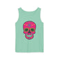 Colorful Dia de los Muertos Skull Tank Top, Unisex Summer Tee, Festival Wear