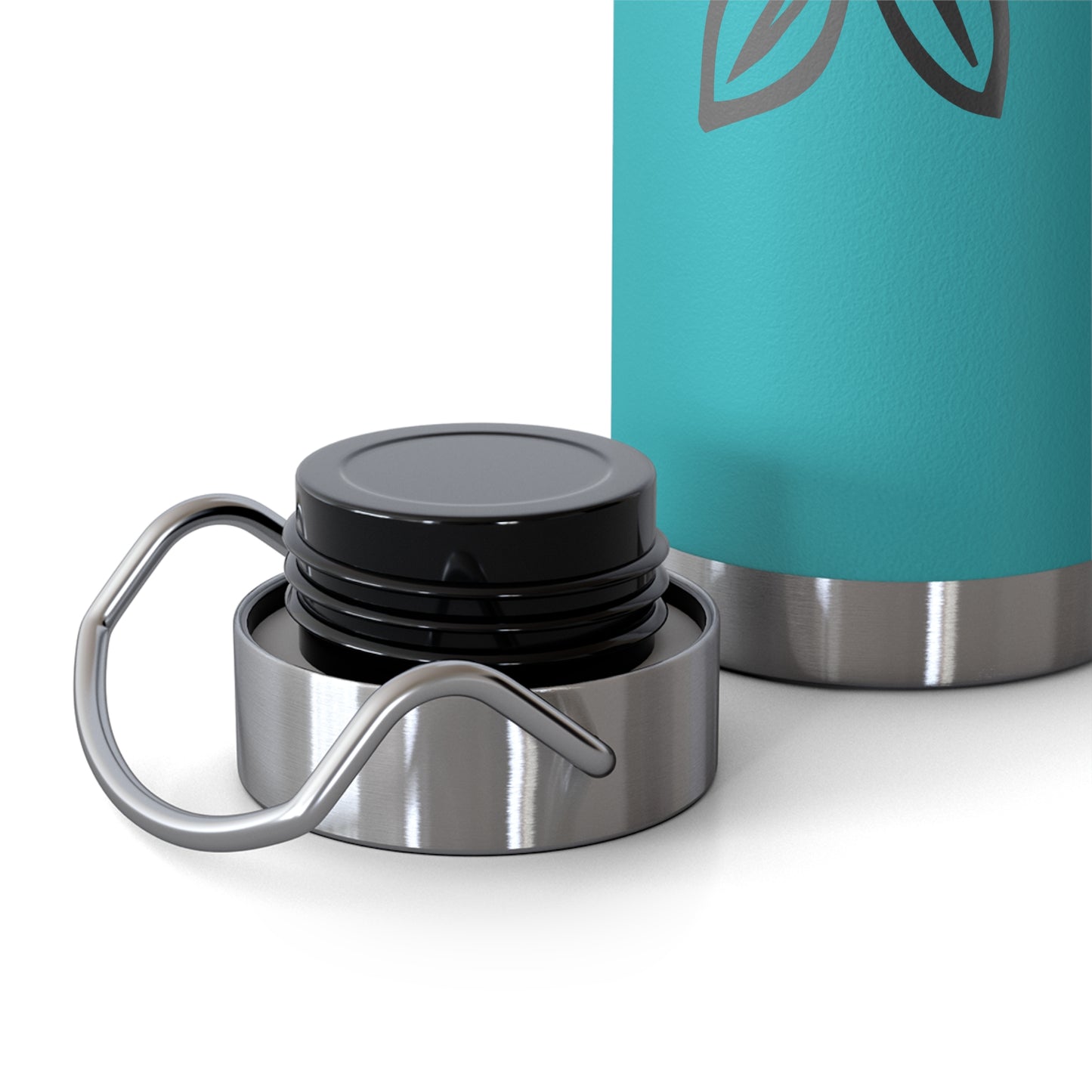 Flower Design Copper Insulated Water Bottle, Eco-Friendly Drink Flask, Vacation Travel Mug, Gift for Plant Lovers, Outdoor Hydration Bottle