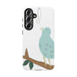 Birdsong Phone Case — Cute Blue Bird on Branch Protective Case